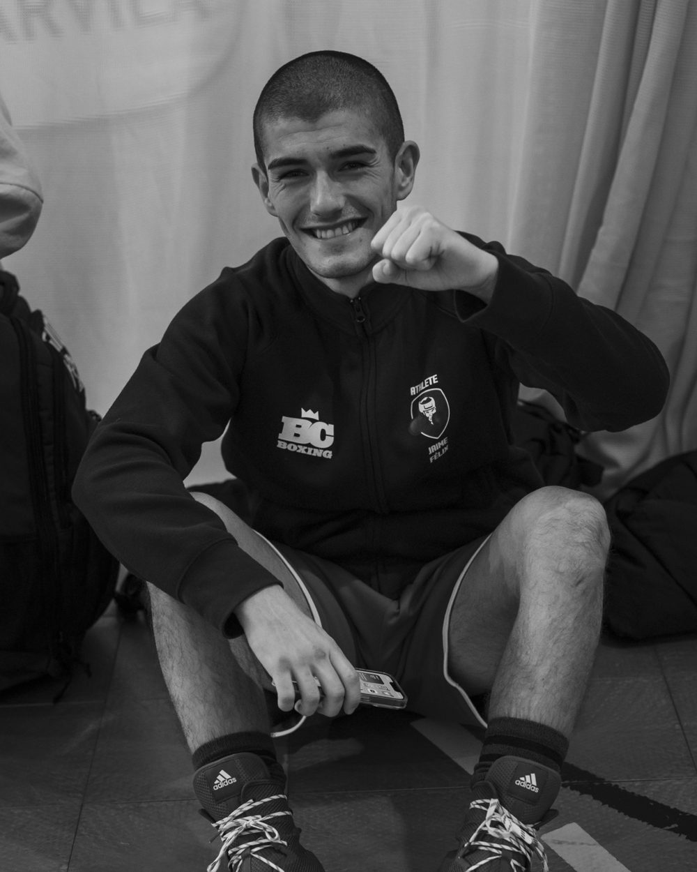 Jaime Júnior, treinador do EBC, a sorrir